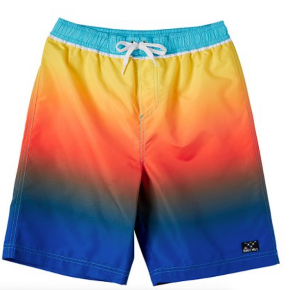 BIGCHILL Blue Ombré Swim Trunks- Boys