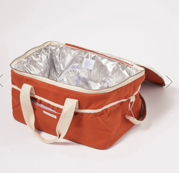 sunnylife CANVAS COOLER BAG TERRACOTTA