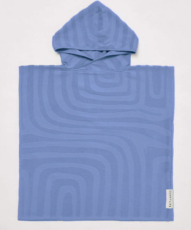sunnylife TERRY HOODED TOWEL 6-9 BLUE (online exclusive)