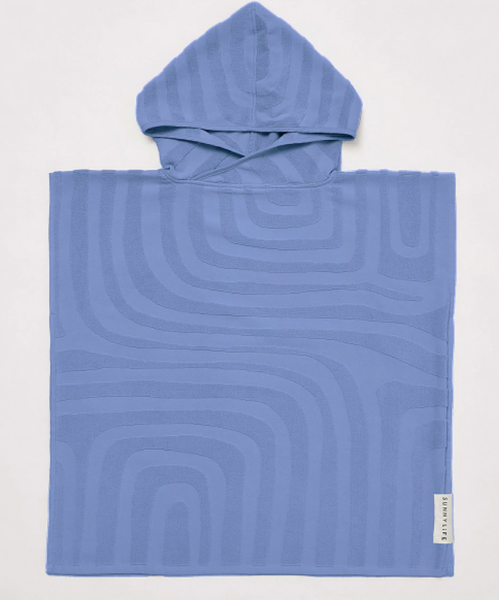 sunnylife TERRY HOODED TOWEL 6-9 BLUE (online exclusive)