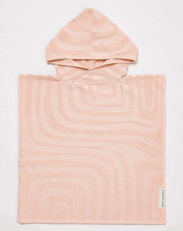 sunnylife TERRY HOODED TOWEL 6-9 PINK (online exclusive)