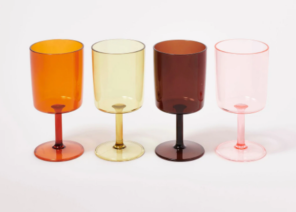 sunnylife POOLSIDE WINE GLASS MULTI SET (online exclusive)