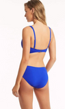 SEA LEVEL SWIM Eco Essentials Mid Bikini Pant-Cobalt
