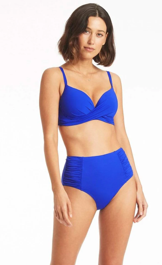 SEA LEVEL SWIM Eco Essentials Cross Front Moulded Cup Underwire