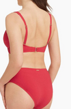 SEA LEVEL Messina Cross Front Multifit Bra Top- RED