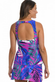 24th & Ocean: Reef Leaf Cut Out Twist Tankini Top