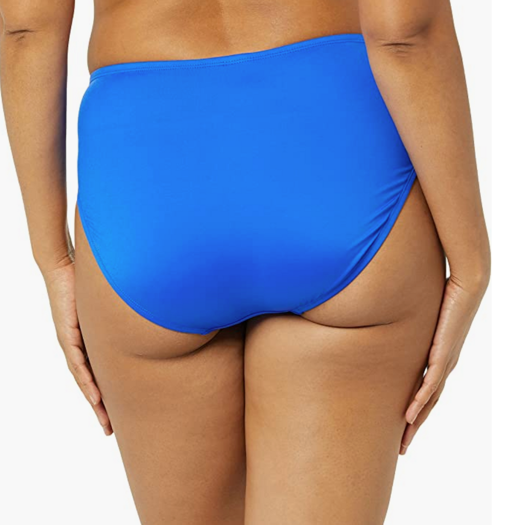 24th & Ocean Solid Mid Waist Hipster Bikini Bottom- Sapphire