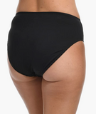 24th & Ocean Solid Mid Waist Hipster Bikini Bottom- Black