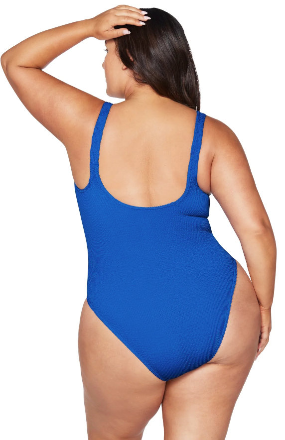 ARTESANDS Artisan Blue Eco Kahlo Crinkle Fabrication One Size One Piece