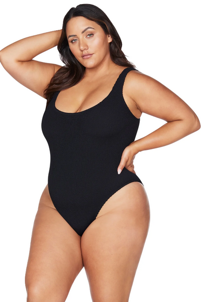 ARTESANDS Arte Black Eco Kahlo Crinkle Fabrication One Size One Piece