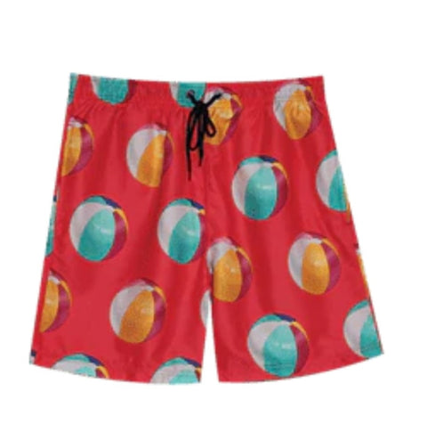 U.S. Surf Club Beach Ball Men's Bathing Suit Coral