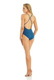 AZURA ADORN LACE UP ONE PIECE - BLACK