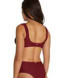BAKU RIBTIDE B/C ZIP FRONT TANK TOP CURRANT