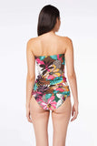 BLEU ROD BEATTIE Run Wild Draped Bandeau Tankini Top