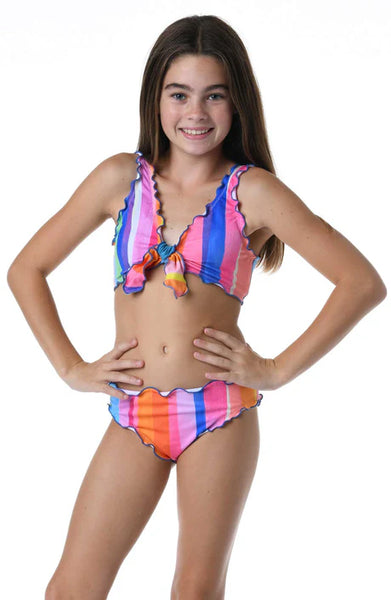 Hobie Girls Riding Waves Bralette Bikini Set