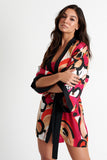 SHAN Frida  Short silk kimono cover up