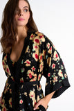 SHAN SAKURA Short silk kimono cover up