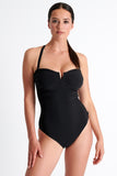 SHAN Bandeau one-piece Caviar