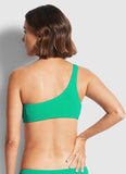 SEAFOLLY SEA DIVE ONE SHOULDER TOP JADE